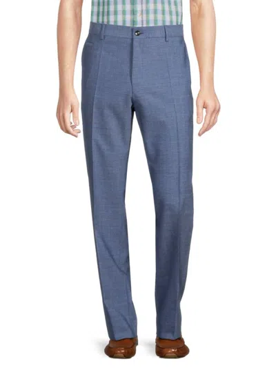 Hugo Boss Men's Genius Wool Blend Flat Front Dress Pants In Blue