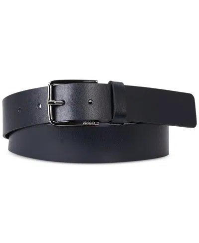 Hugo Boss Men's Gerik Grainy Italian Leather Belt In Navy