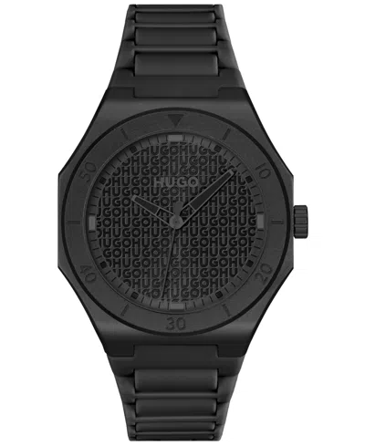 Hugo Boss Men's Grail Light Quartz Black Silicone Watch, 42mm