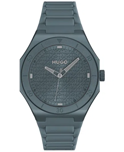 Hugo Boss Men's Grail Light Quartz Blue Silicone Watch, 42mm