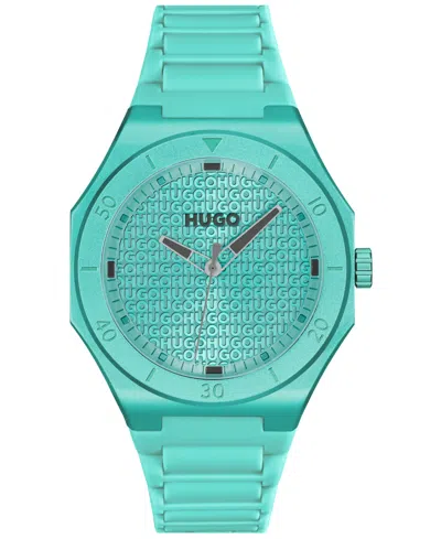 Hugo Boss Men's Grail Light Quartz Green Silicone Watch, 42mm