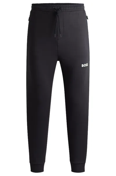 HUGO BOSS MEN'S HADIKO 1 COTTON TRACK PANTS, DARK BLUE