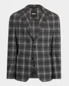 Hugo Boss Men's Hanry Plaid Flannel Sport Coat In Black