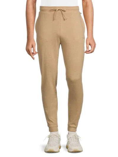 Hugo Boss Boss Men's Heathered Drawstring Joggers In Beige