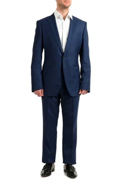 Pre-owned Hugo Boss Men's "helward1/gelvin" Blue 100% Wool Two Button Suit