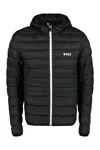 Hugo Boss Logo-print Padded-design Jacket In Black