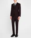 HUGO BOSS MEN'S HUGE WOOL CHECK SLIM-FIT SUIT