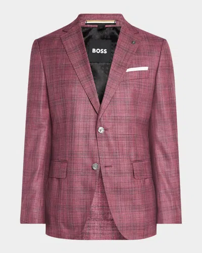 Hugo Boss Men's Hutson Plaid Sport Coat In Bright Purple