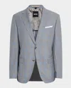 Hugo Boss Boss Hutson Slim Fit Windowpane Check Wool Sport Coat In Silver