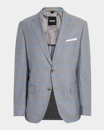 HUGO BOSS MEN'S HUTSON WOOL PLAID SPORT COAT