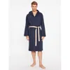 Hugo Boss Men's Iconic French Terry Robe, Blue In Blue