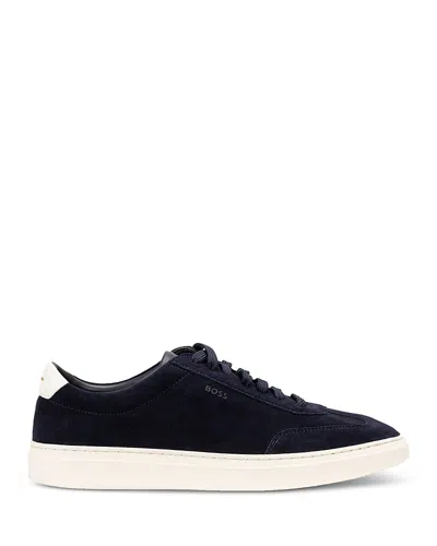 Hugo Boss Men's Kieran Lace Up Low Top Sneakers In Blue