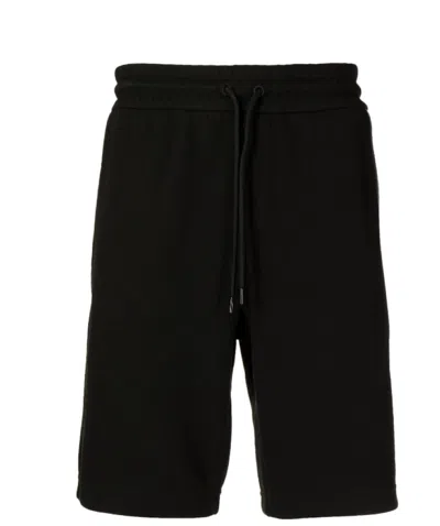 Hugo Boss Side-stripe Logo-print Track Shorts In Black