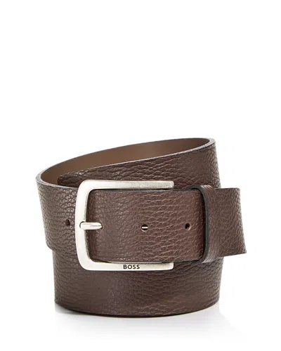 Hugo Boss Men's Leather Belt In Dark Brn
