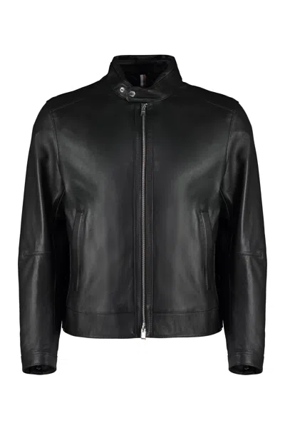 HUGO BOSS MEN'S LEATHER JACKET