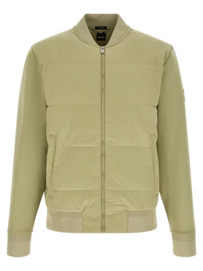 Hugo Boss Skiles 100 Quilted Jacket In Neutral