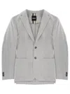 Hugo Boss Tailored Jacket Notch Lapel Front Pockets In Gray