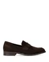 Hugo Boss Suede Loafers In Brown