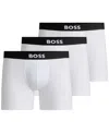Hugo Boss Boss 3-pack One Stretch Cotton Boxer Briefs In White