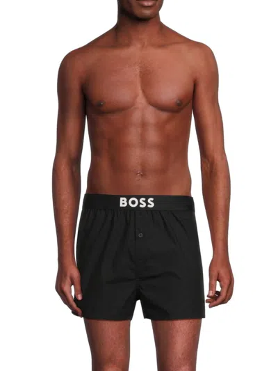 Hugo Boss Men's Logo Boxer Shorts In Black
