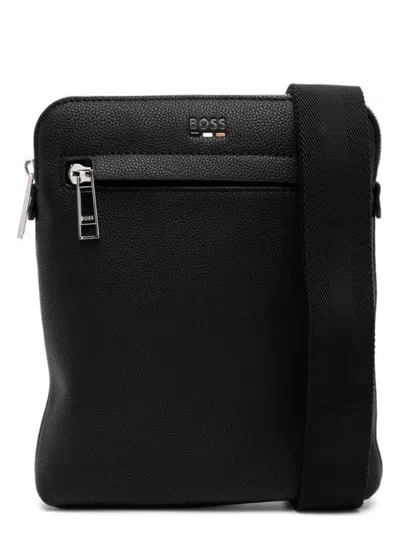 Hugo Boss Men's Logo Debossed Messenger Bag In 001