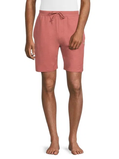 Hugo Boss Men's Logo Embroidered Pajama Shorts In Pink