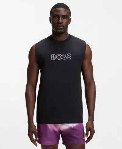 Hugo Boss Men's Logo Muscle Tank Top In Black