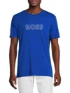 Hugo Boss Men's Logo Swim Tee In Medium Blue
