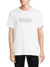 Hugo Boss Men's Tee 1 Outlined Logo T-shirt, White