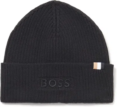 Hugo Boss Men's Magico Beanie, Black