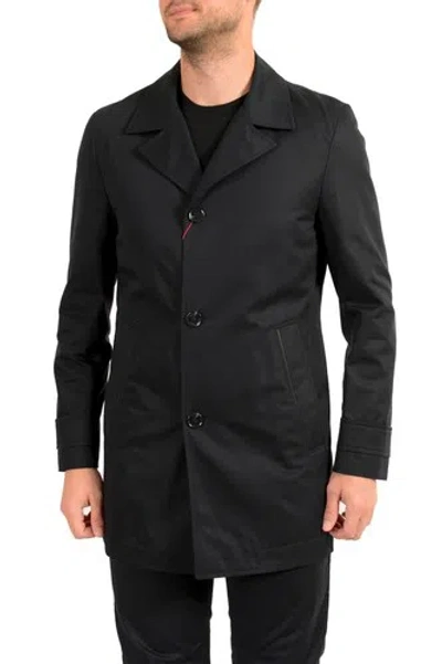 Pre-owned Hugo Boss Men's "midais1941" Black Button Down Jacket Coat