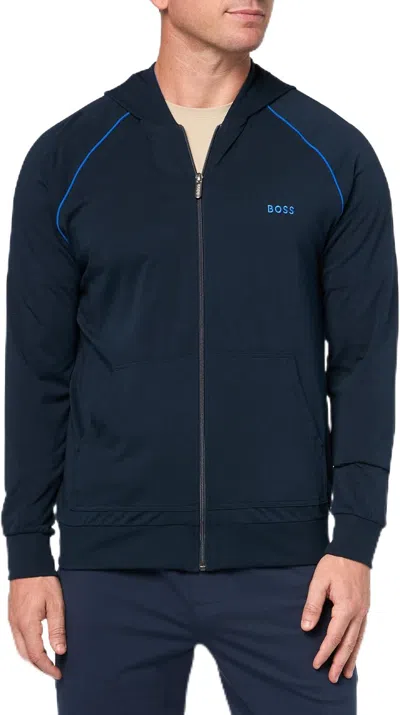 Hugo Boss Men's Mix & Match Zip-up Jacket, Space Cadet Blue In Multi