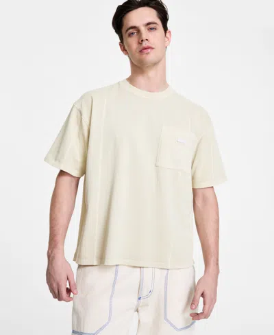 Hugo Boss Men's Naimos Relaxed Fit Short Sleeve Pocket T-shirt In Medium Beige