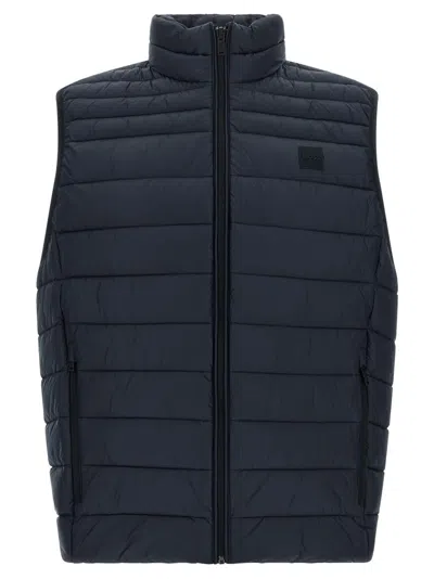 Hugo Boss Men Navy Blue Logo Jacket