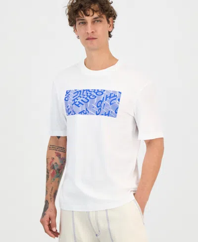 Hugo Boss Men's Nierofix Cotton Graphic Regular-fit T-shirt In White