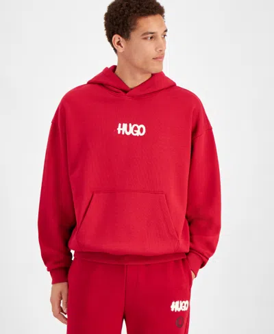 Hugo Boss Men's Nimayho Logo Hoodie In Burgundy