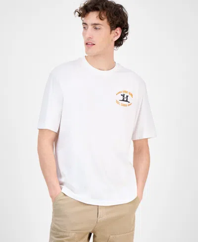 Hugo Boss Men's Nodiwop Logo Graphic Cotton T-shirt In White