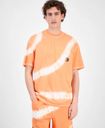 Hugo Boss Men's Nodyem Logo Graphic Tie-dye Cotton T-shirt