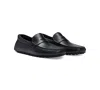 Hugo Boss Brown Noel Driver Loafers In Black