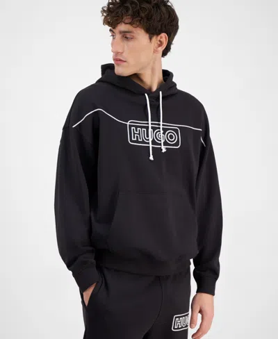Hugo Boss Men's Noider Relaxed Fit Long Sleeve Logo Hoodie In Black