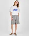 Hugo Boss Men's Nuralpo Elastic Waist French Terry 7-2/3" Shorts In Gray