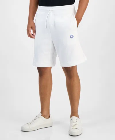 Hugo Boss Men's Nylsho French Terry Drawstring 12" Shorts In White