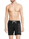 Hugo Boss Boss Men's Octopus Logo Swim Shorts In Black