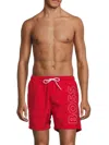 Hugo Boss Boss Men's Octopus Logo Swim Shorts In Red