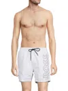 Hugo Boss Boss Men's Octopus Logo Swim Shorts In White