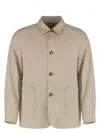 Hugo Boss Boss Overshirt With Buttons In Beige