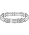 Hugo Boss Men's Owan Stainless Steel Bracelet In Silver-tone