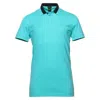 Hugo Boss Men's Paddy 1 Polo Shirt With 3d Collar, Turquoise In Blue