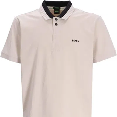 Hugo Boss Men's Paddy 1 Short Sleeve Polo T-shirt With Contrast Collar In White