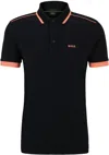 Hugo Boss Boss Paddy Cotton Polo In Black